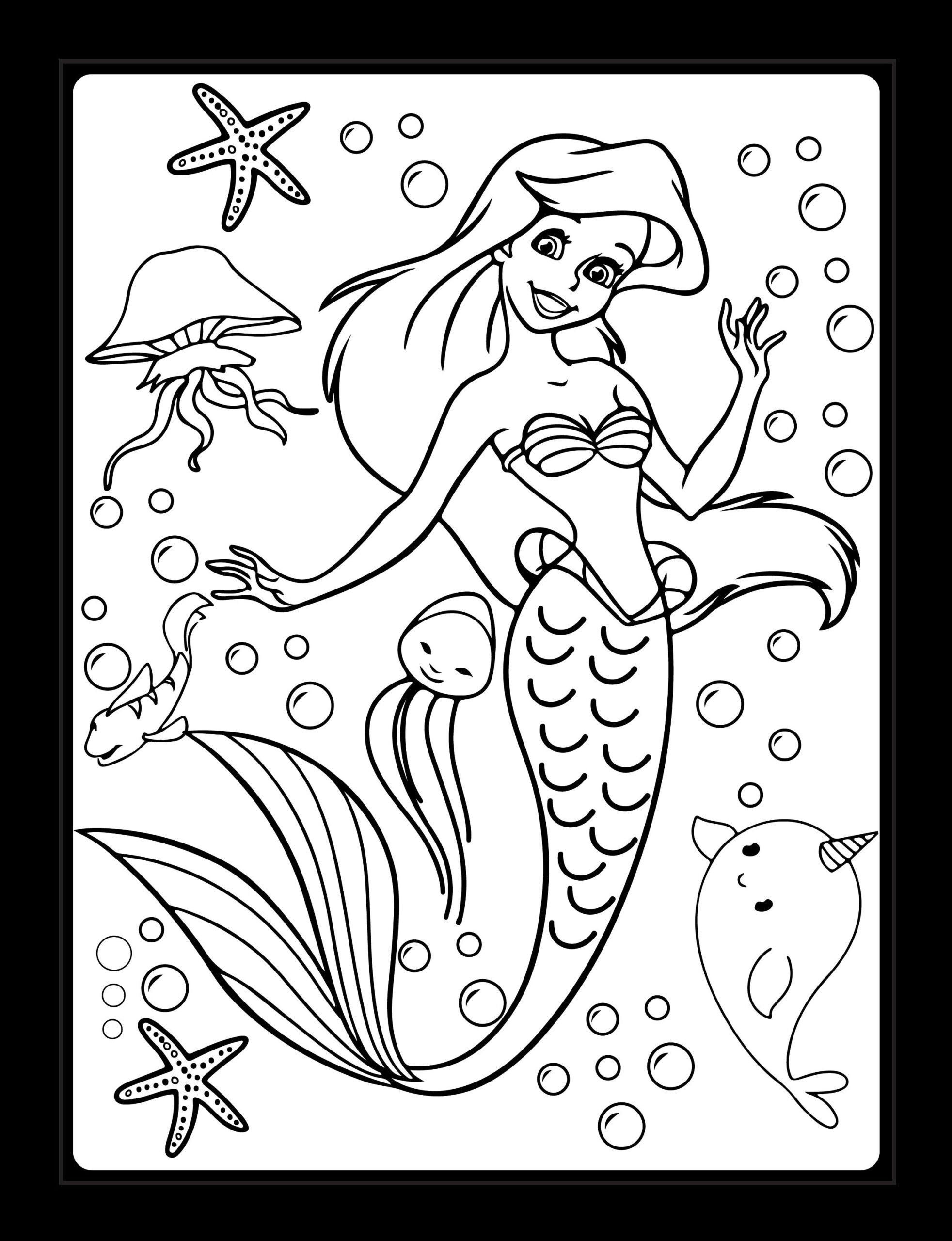 20 Printable Mermaid Coloring Pages Etsy Israel