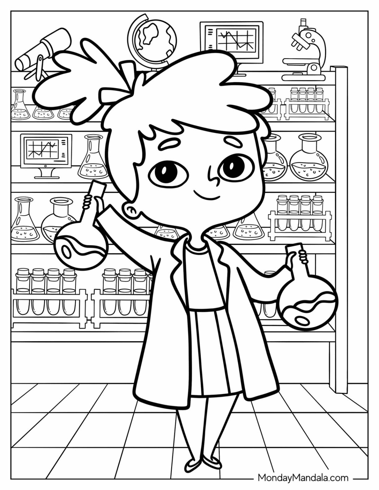 science coloring pages