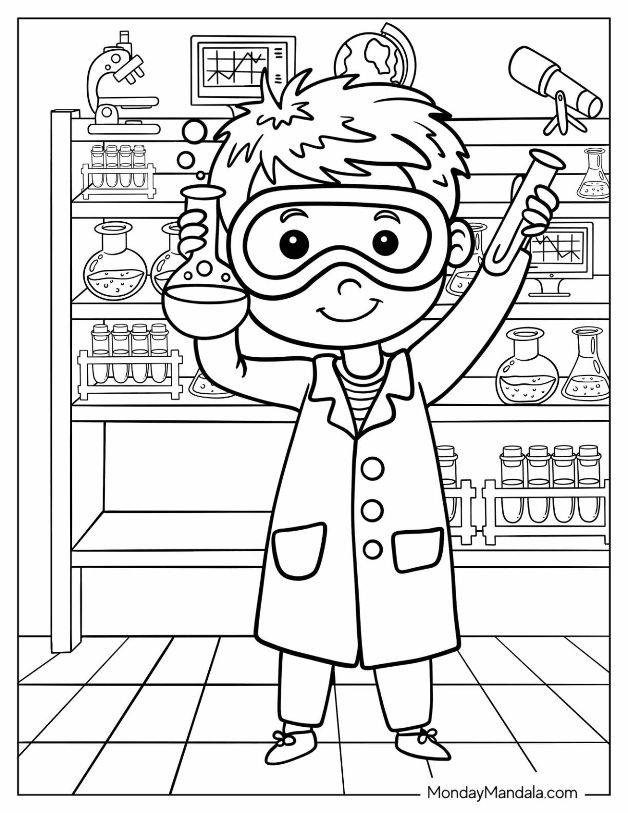 20 Science Coloring Pages Free PDF Printables