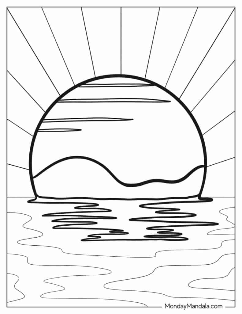 20 Sun Coloring Pages Free PDF Printables 