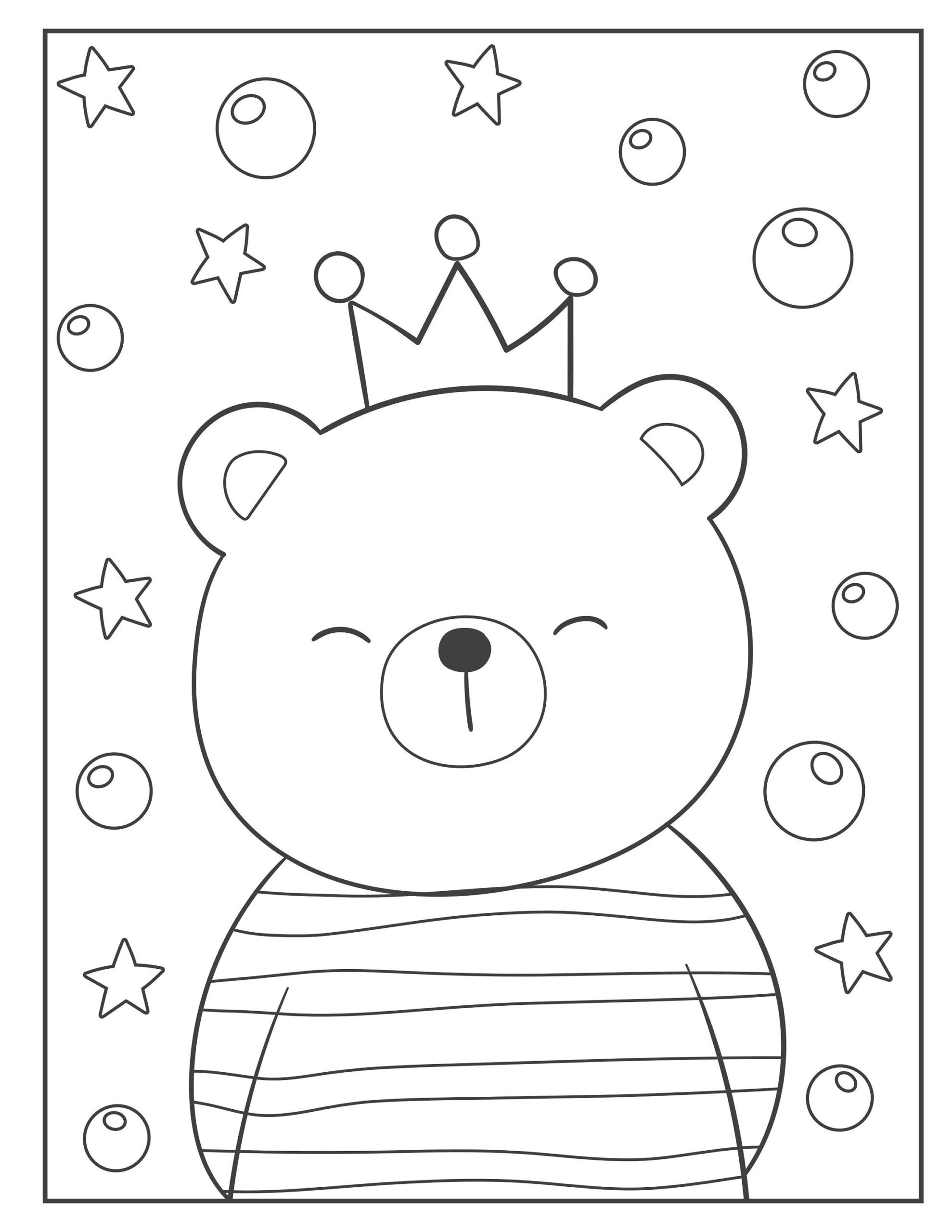 21 Bear Coloring Pages Etsy