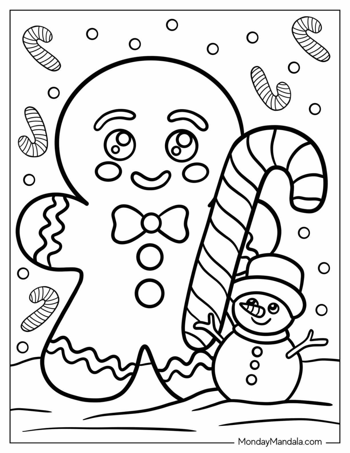 22 Candy Cane Coloring Pages Free PDF Printables 