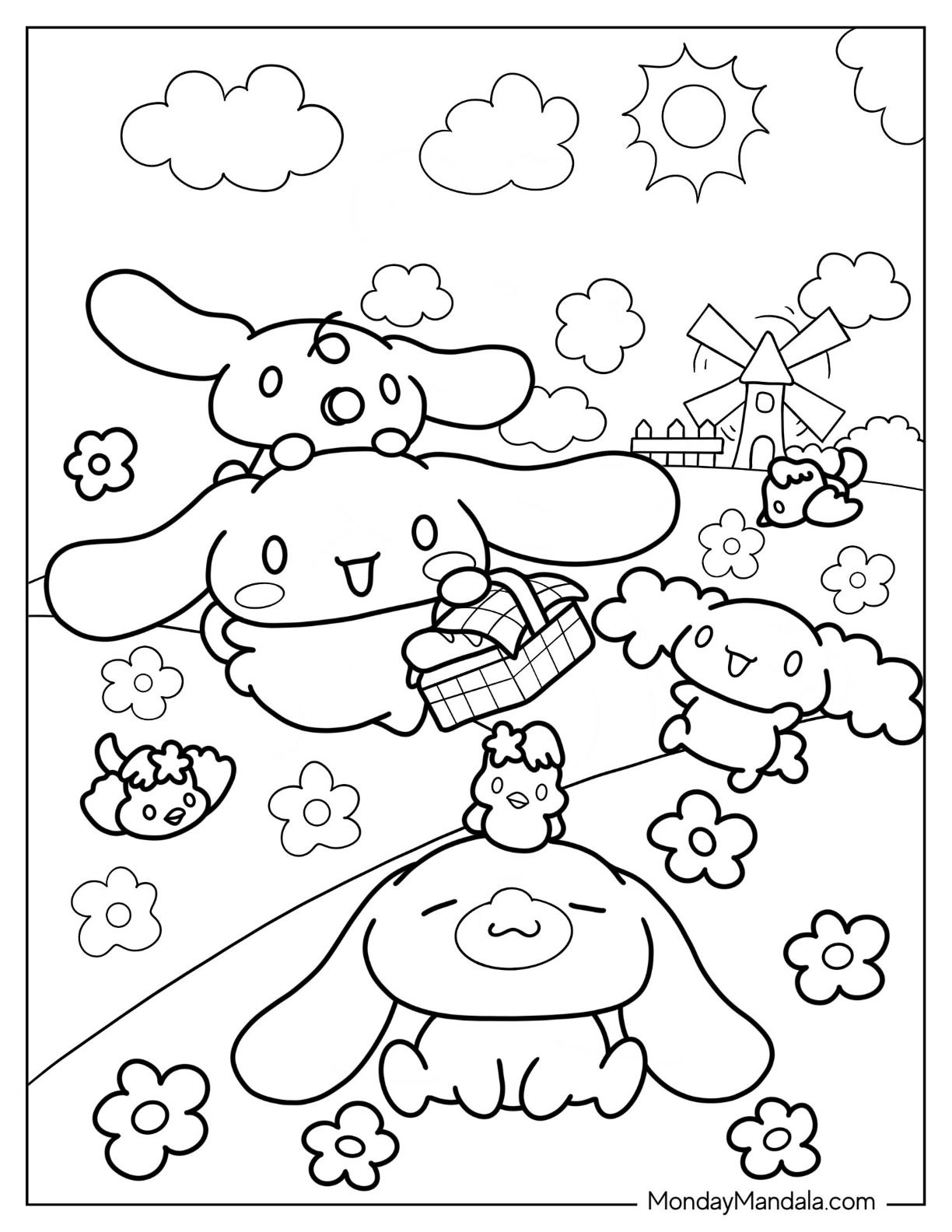 cinnamoroll coloring page