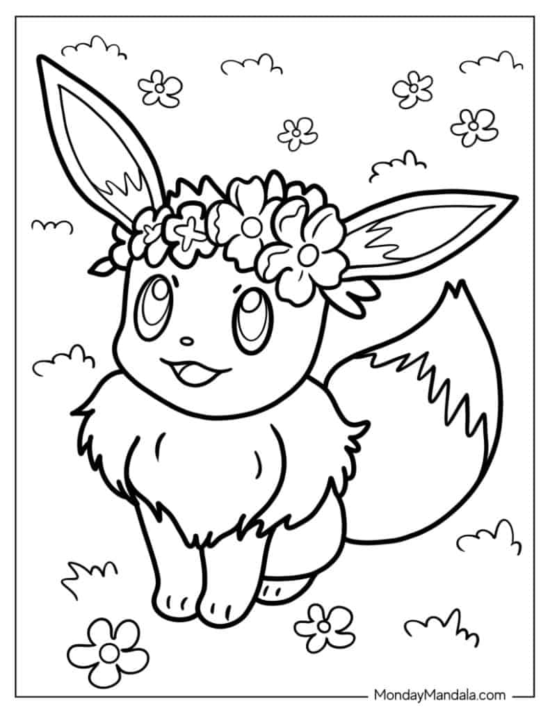 22 Eevee Coloring Pages Free PDF Printables