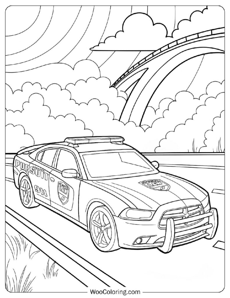 22 Police Car Coloring Pages Free PDF To Print Woo Coloring