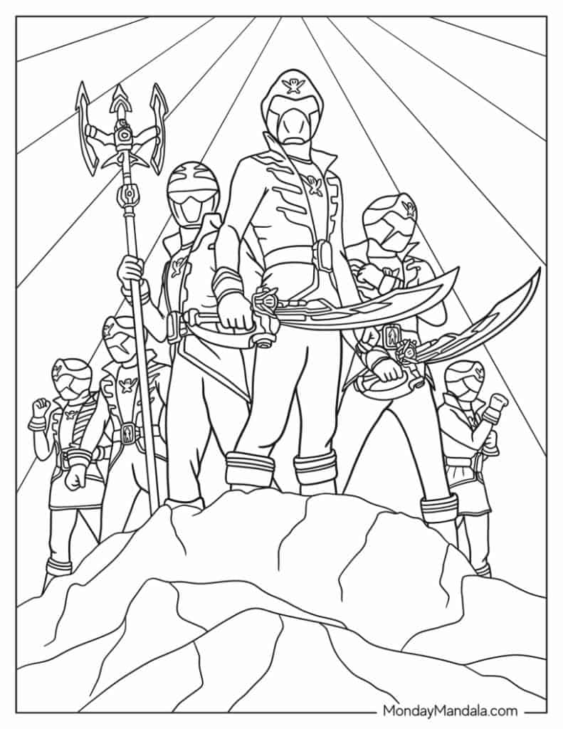 power rangers coloring pages