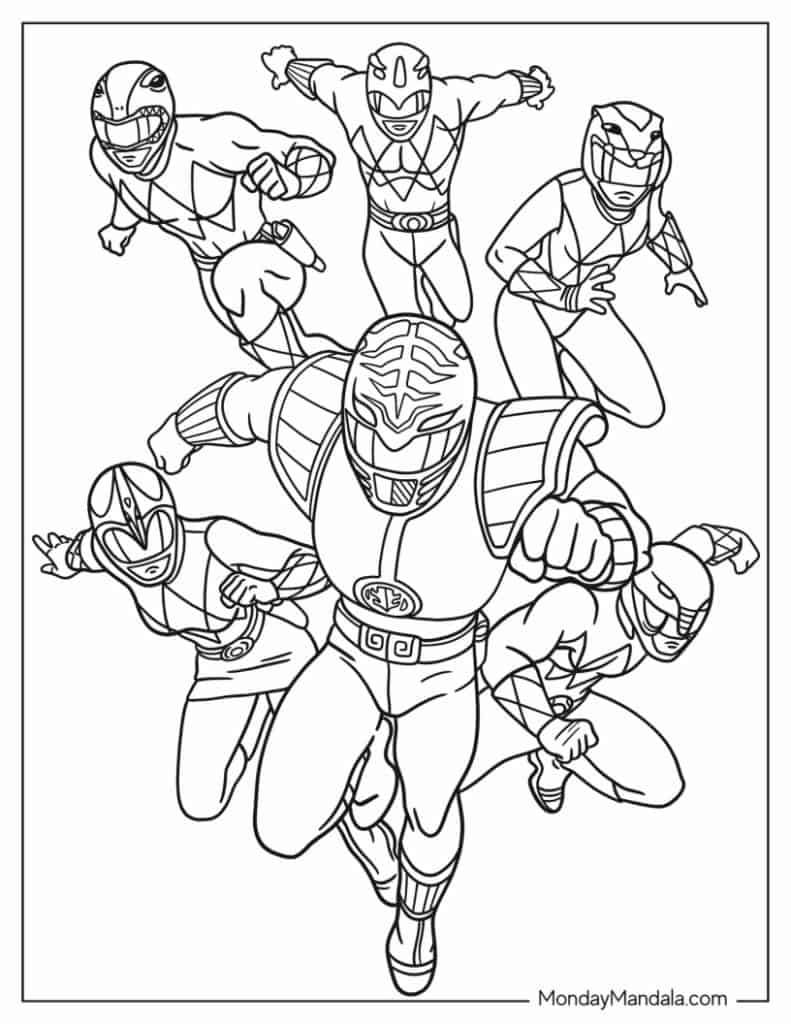 22 Power Rangers Coloring Pages Free PDF Printables