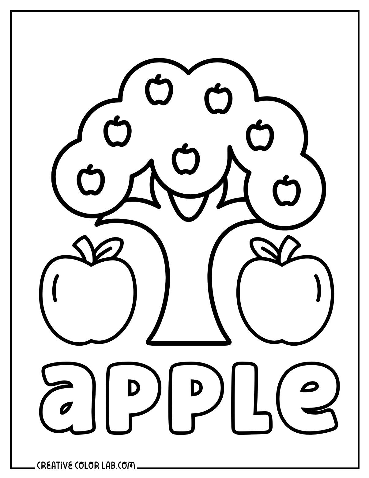24 Apple Tree Coloring Pages Free PDF Printables