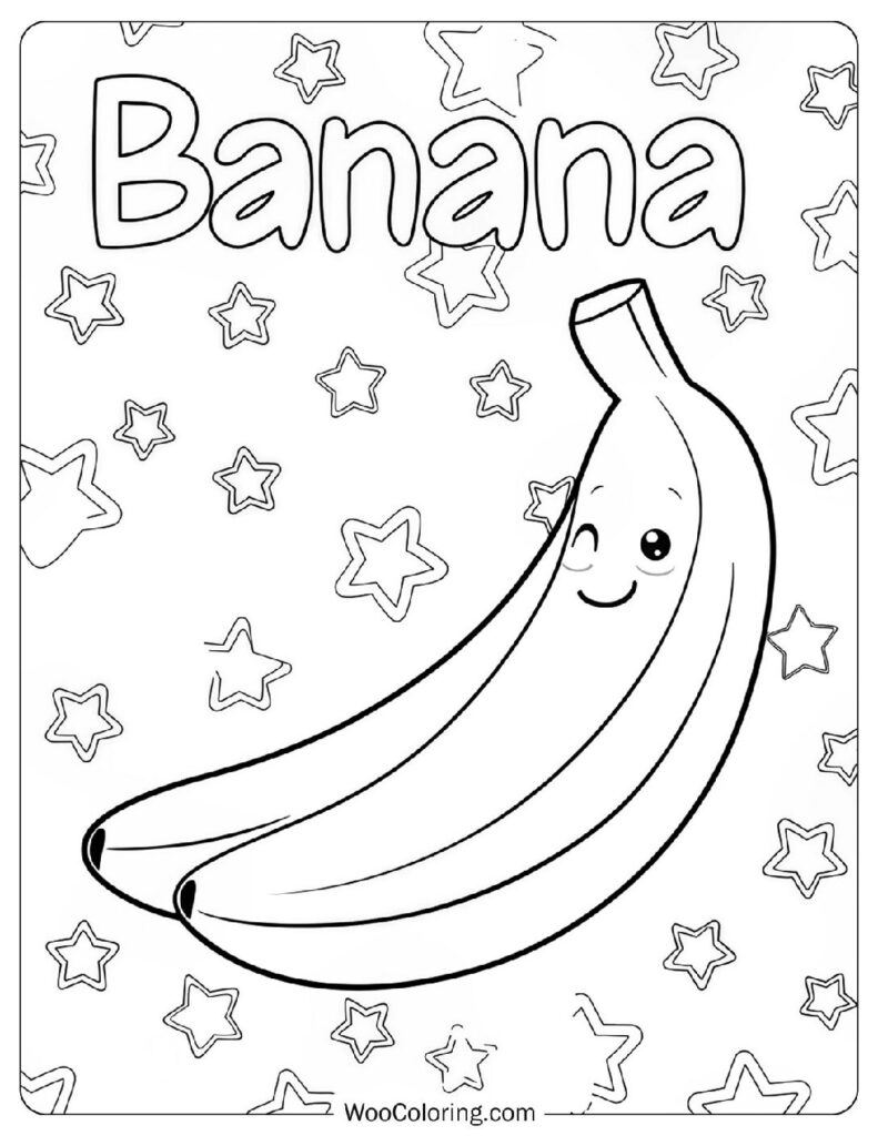 24 Banana Coloring Pages Free PDF To Print Woo Coloring