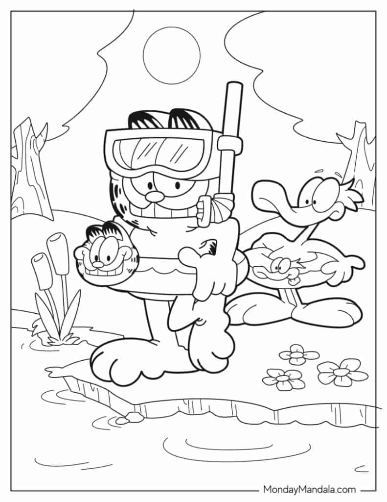 24 Garfield Coloring Pages Free PDF Printables 