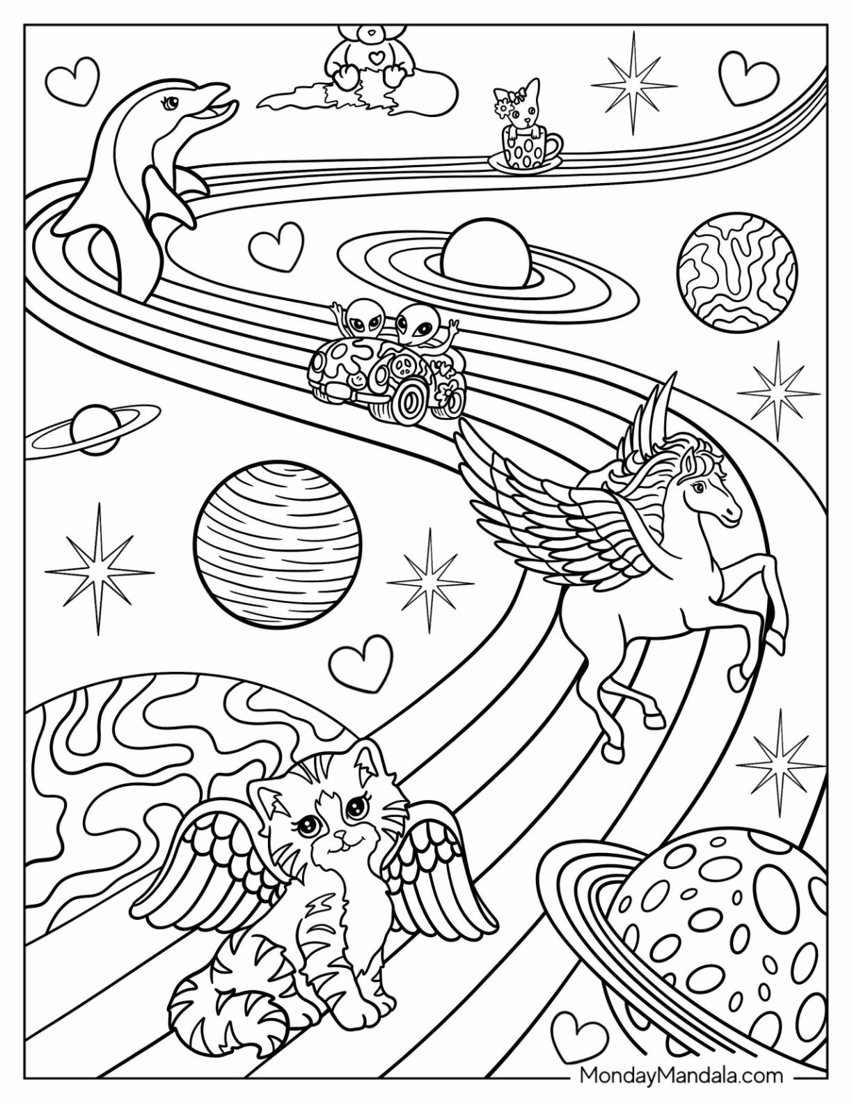 24 Lisa Frank Coloring Pages Free PDF Printables 