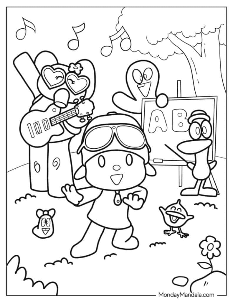 24 Pocoyo Coloring Pages Free PDF Printables 