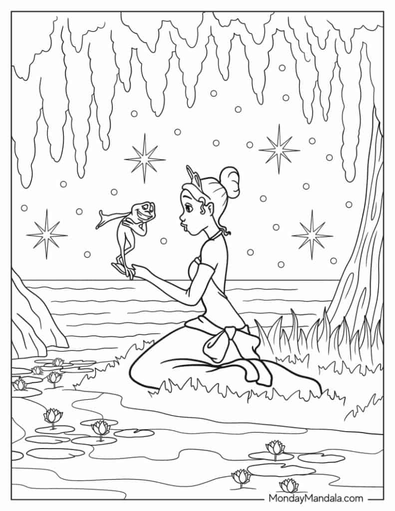 24 Princess The Frog Coloring Pages Free PDF Printables 
