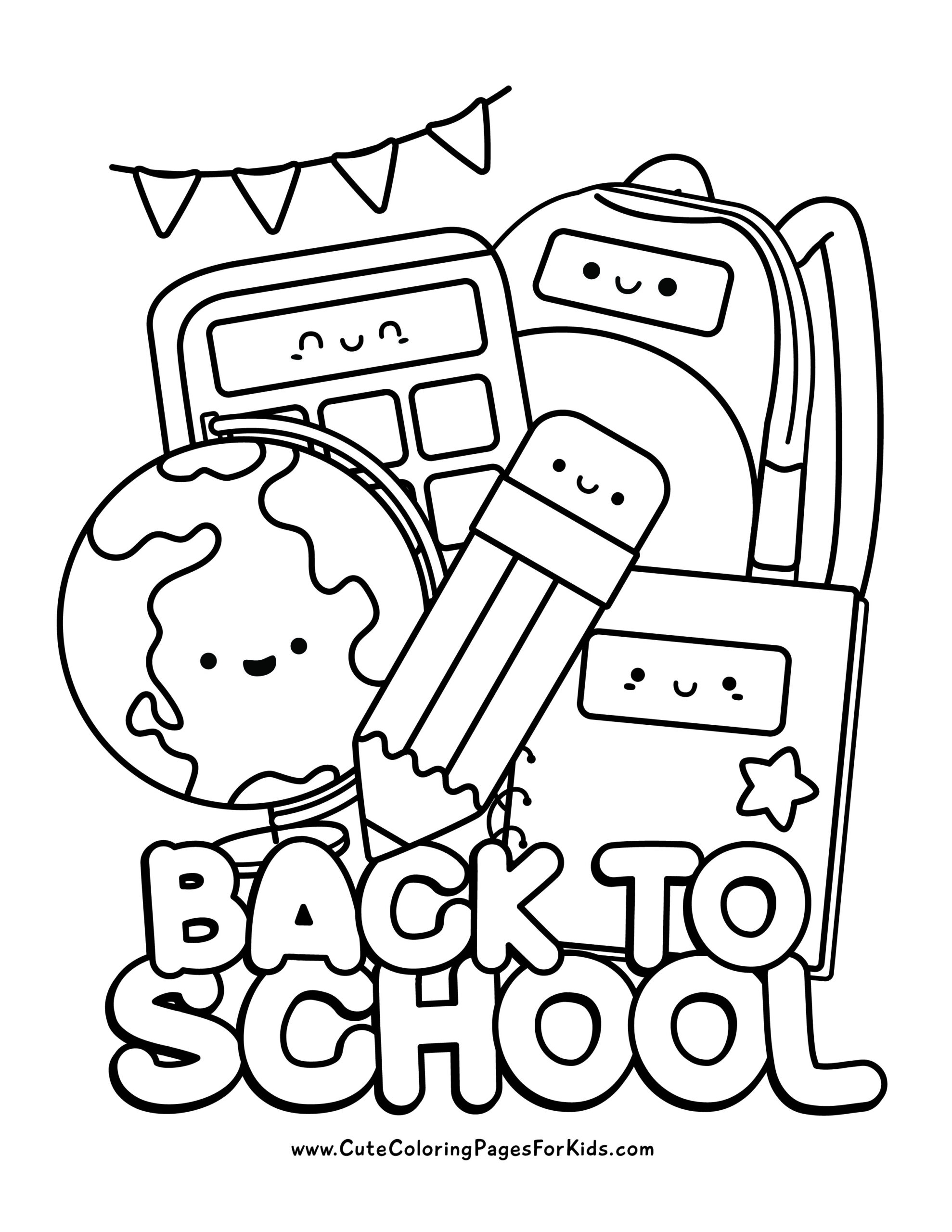 25 Back To School Coloring Pages Free Printables Cute Coloring Pages For Kids