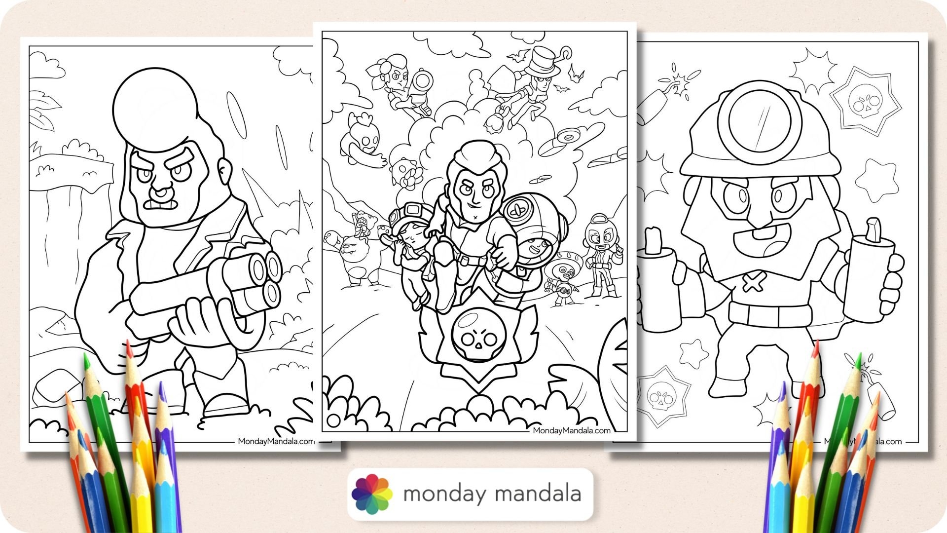 brawl stars coloring pages