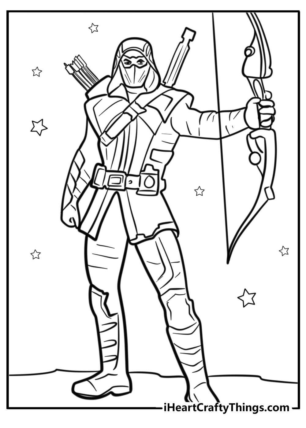 coloring pages of a ninja