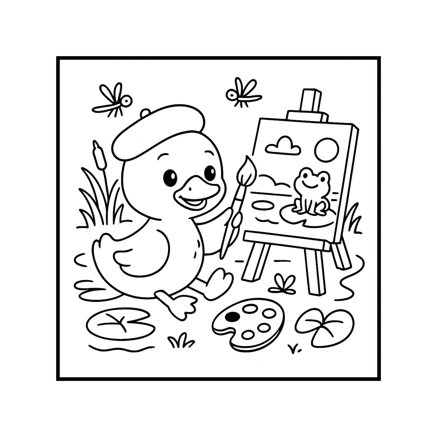 25 Printable Cute Animal Coloring Pages For Kids Bold And Easy Kawaii Animal Pages For Preschoolers PDF Instant Download For All Ages Etsy