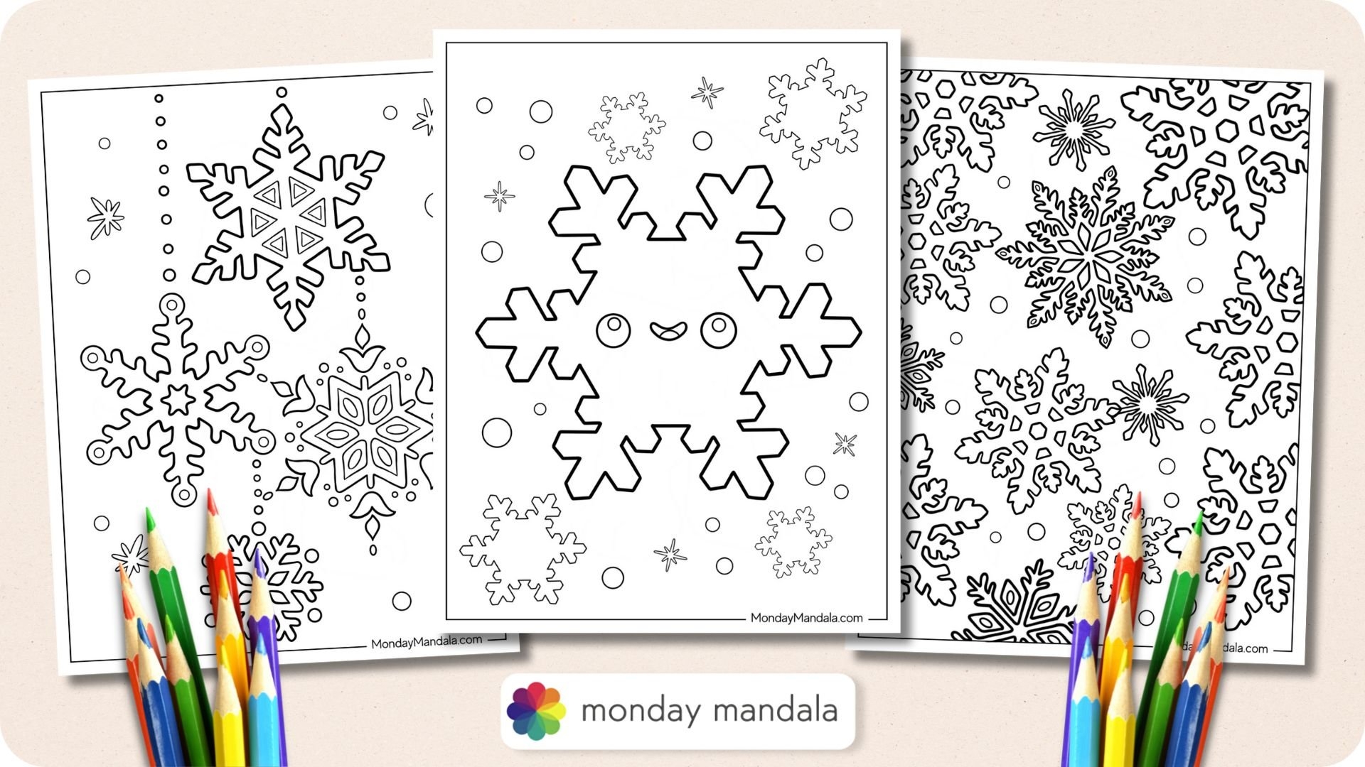 snowflake coloring page