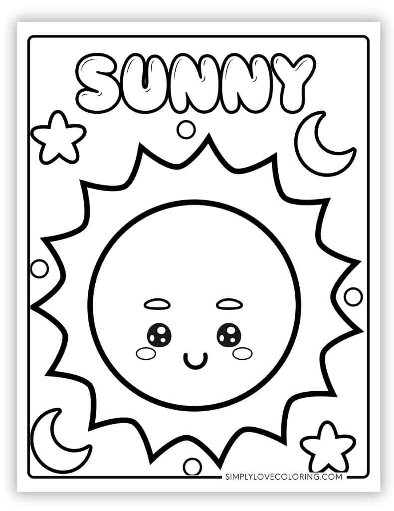 25 Weather Coloring Pages Free PDF Printables Simply Love Coloring