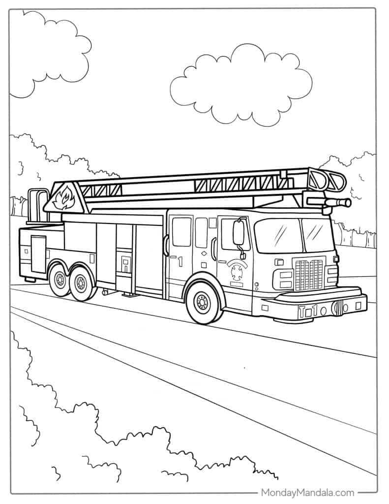 26 Fire Truck Coloring Pages Free PDF Printables 