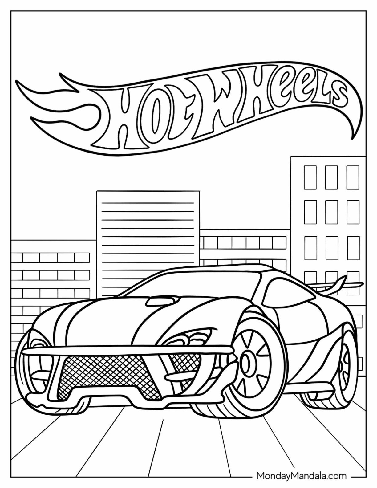 26 Hot Wheels Coloring Pages Free PDF Printables