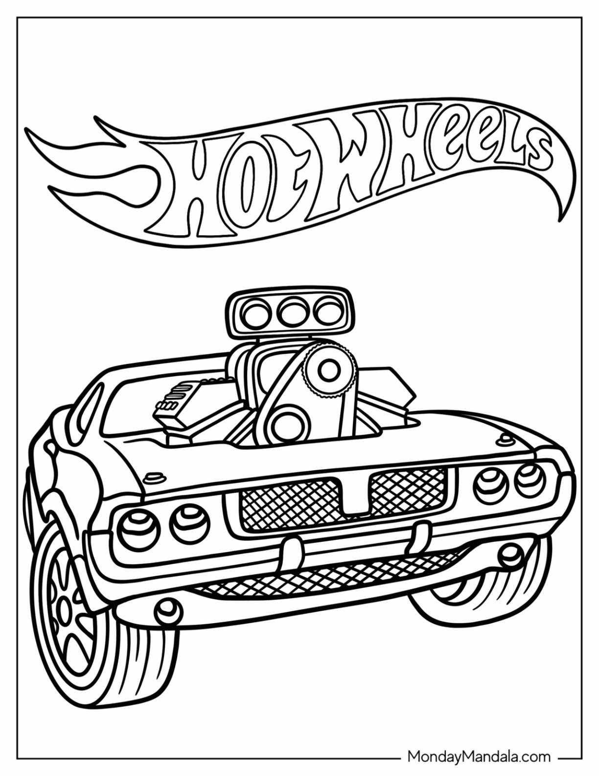 26 Hot Wheels Coloring Pages Free PDF Printables 