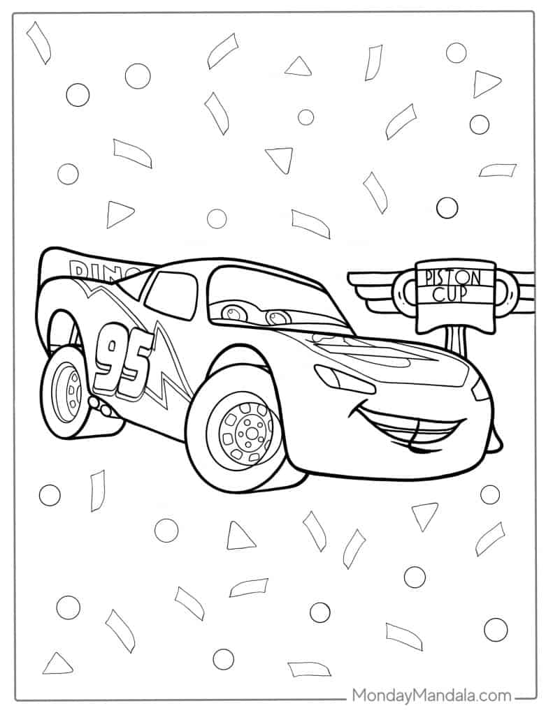 26 Lighting McQueen Coloring Pages Free PDF Printables 