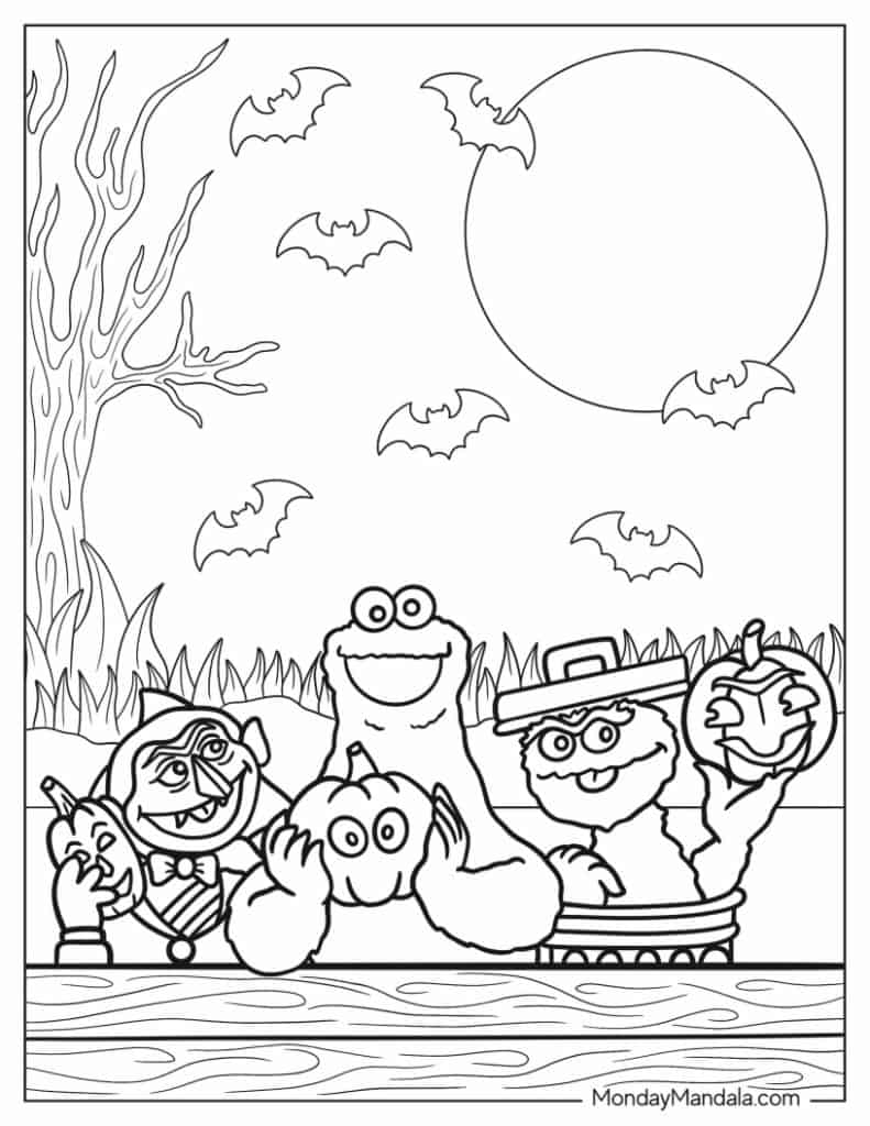 sesame street coloring pages