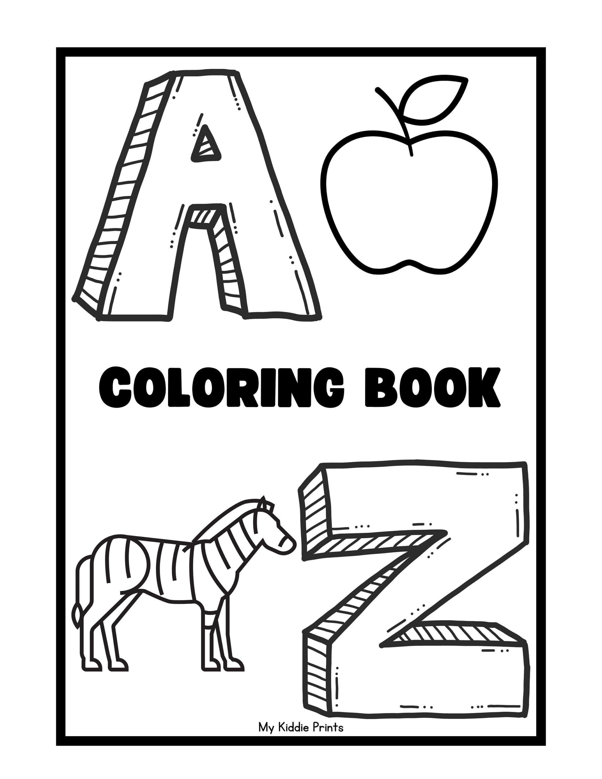 27 Page Alphabet Coloring Book Worksheets Preschool kdg Phonics Preschool Coloring Pages Alphabet Trace Worksheets Learn To Trace Pre k Etsy