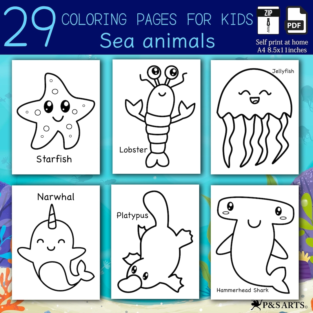 coloring pages of sea animals printable