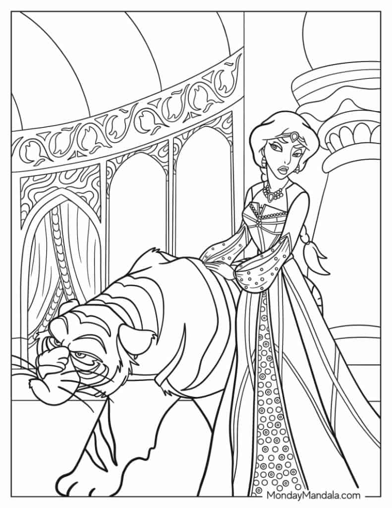 princess jasmine and aladdin coloring pages princess jasmine and aladdin coloring pages