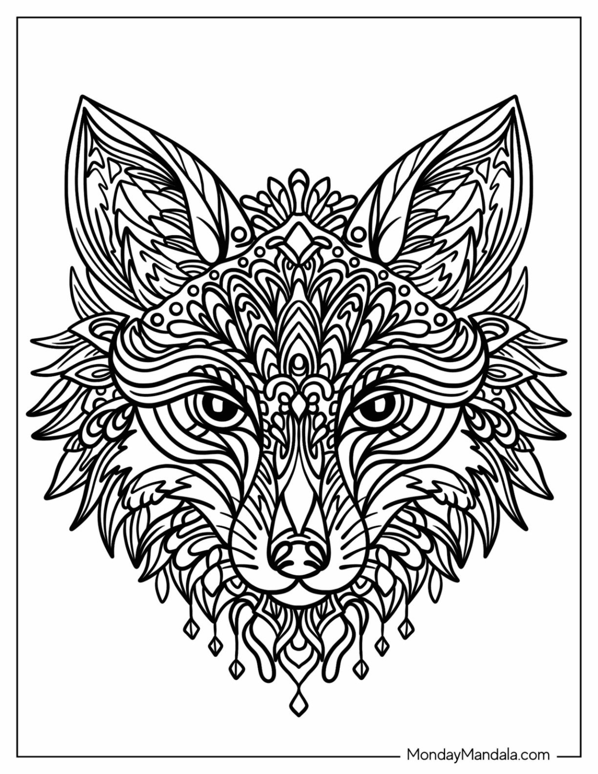hard coloring pages animals