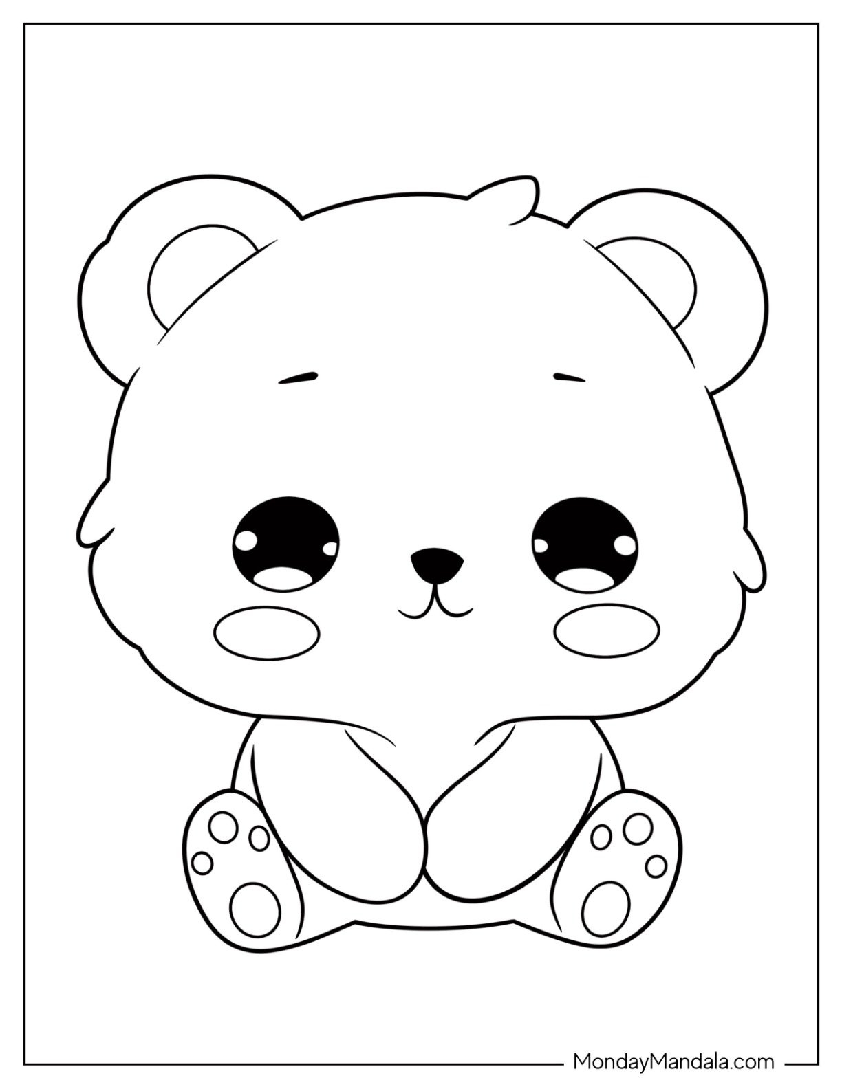30 Bear Coloring Pages Free PDF Printables