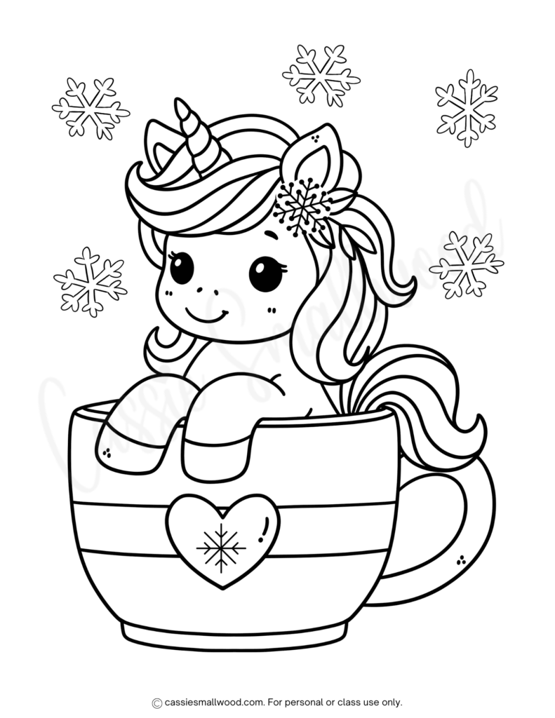 30 CUTE Winter Coloring Pages FREE Printables Cassie Smallwood