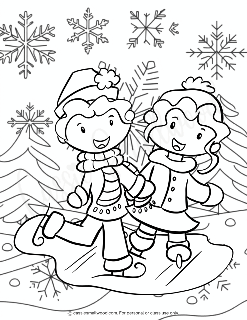 winter color pages for preschoolers