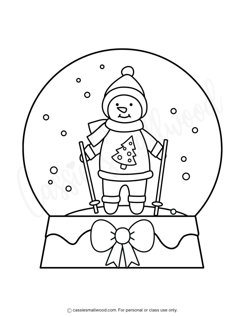 30 CUTE Winter Coloring Pages FREE Printables Cassie Smallwood