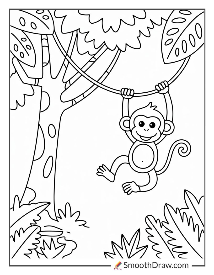 30 Jungle Coloring Pages For Kids Adults Smooth Draw