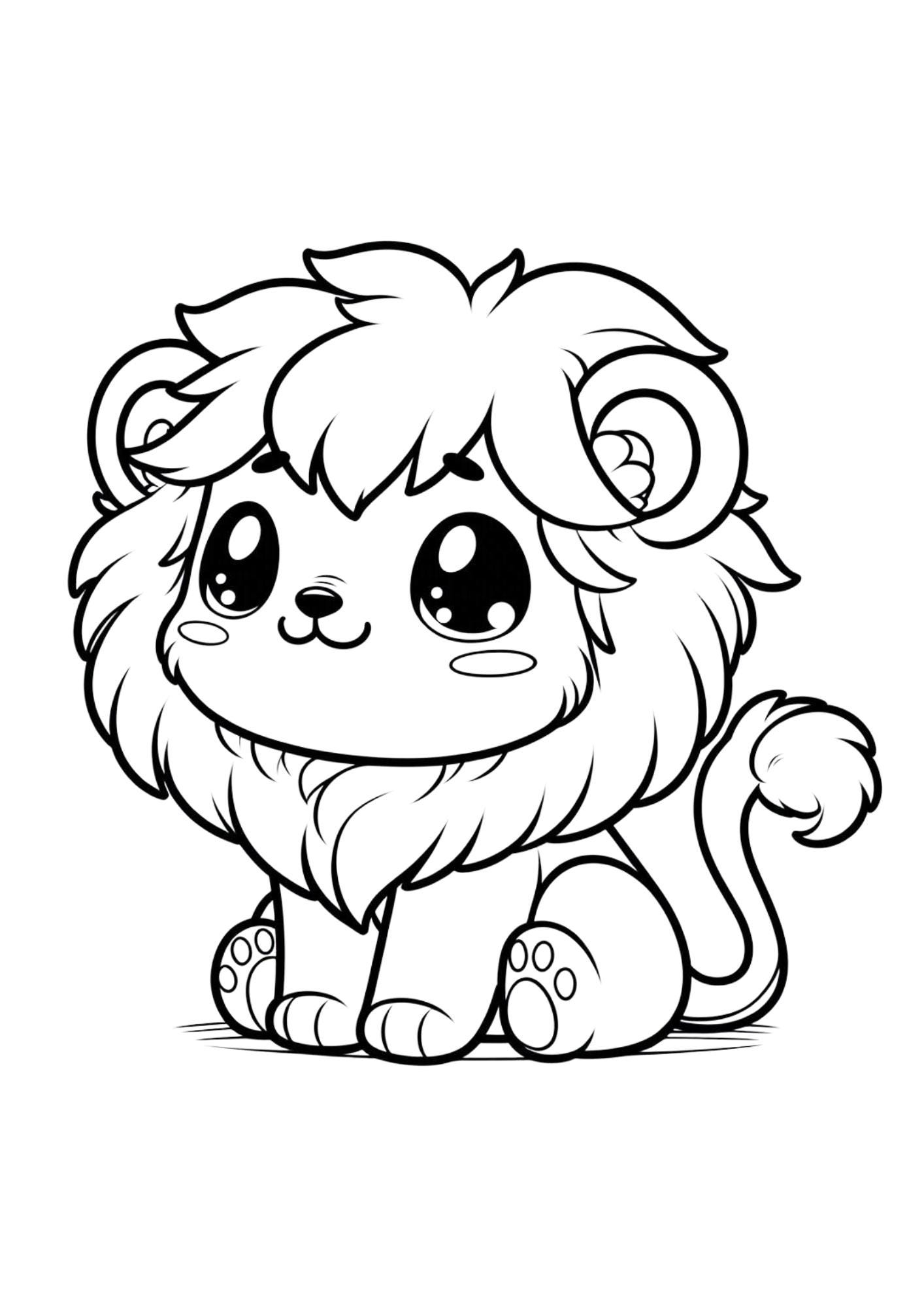cute animals coloring page