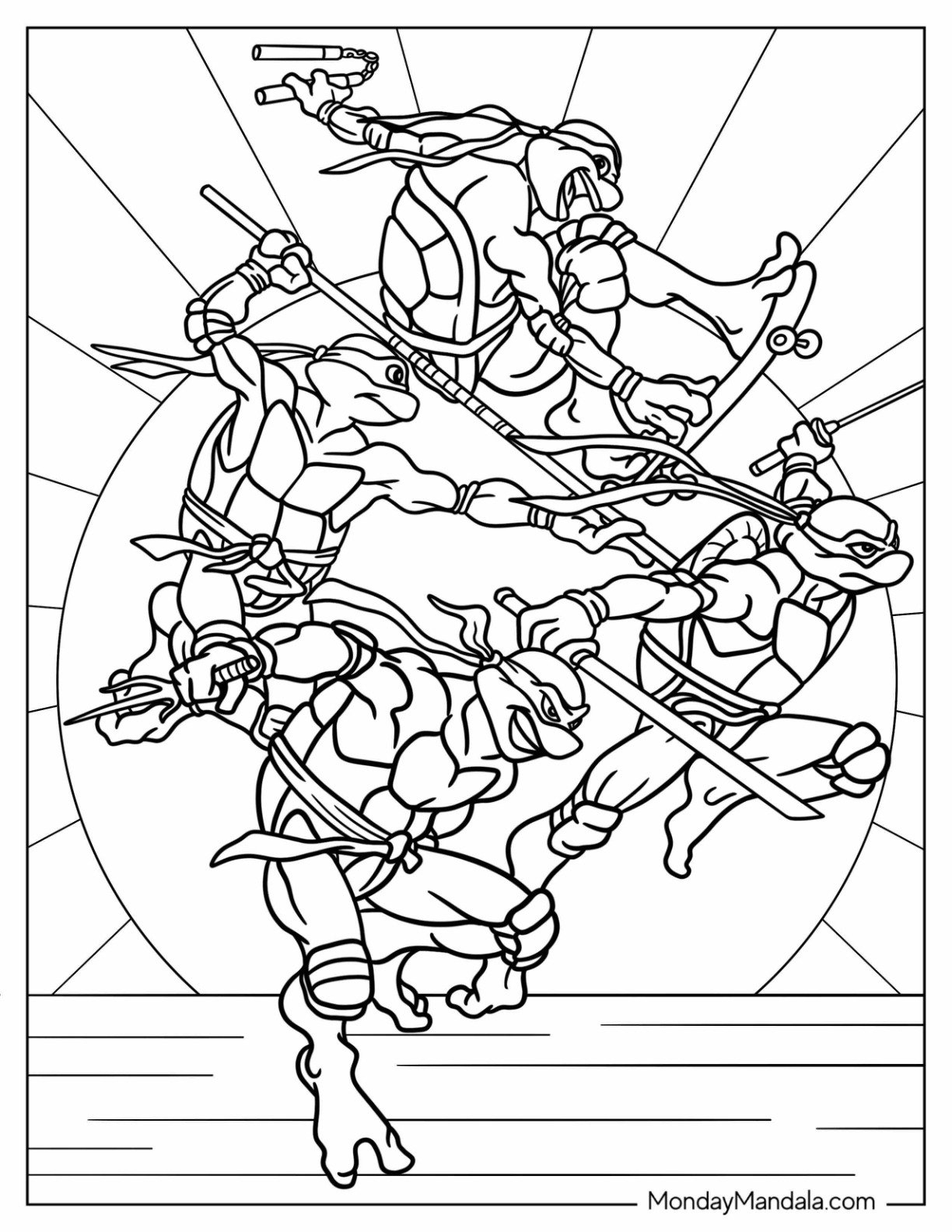 ninja turtles coloring pages