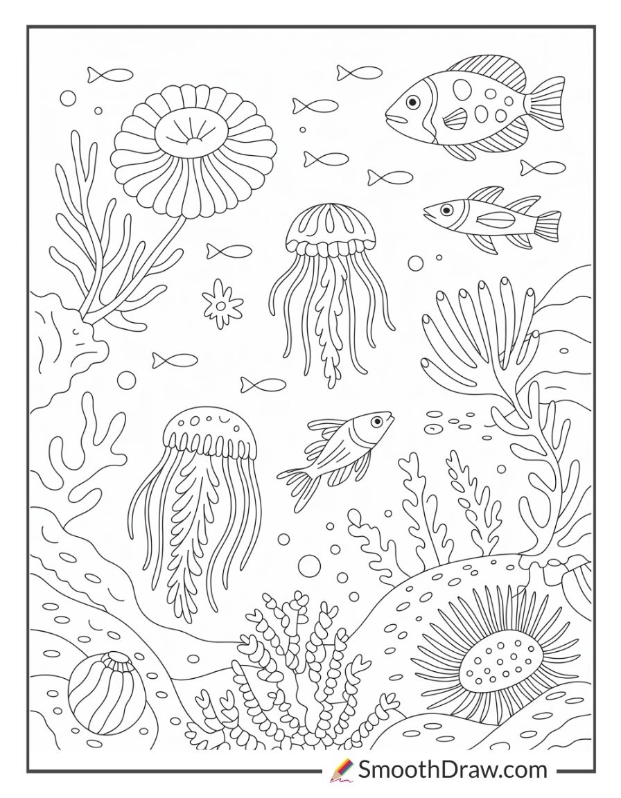 30 Ocean Coloring Pages Smooth Draw