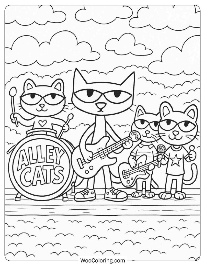 30 Pete The Cat Coloring Pages Free PDF To Print Woo Coloring