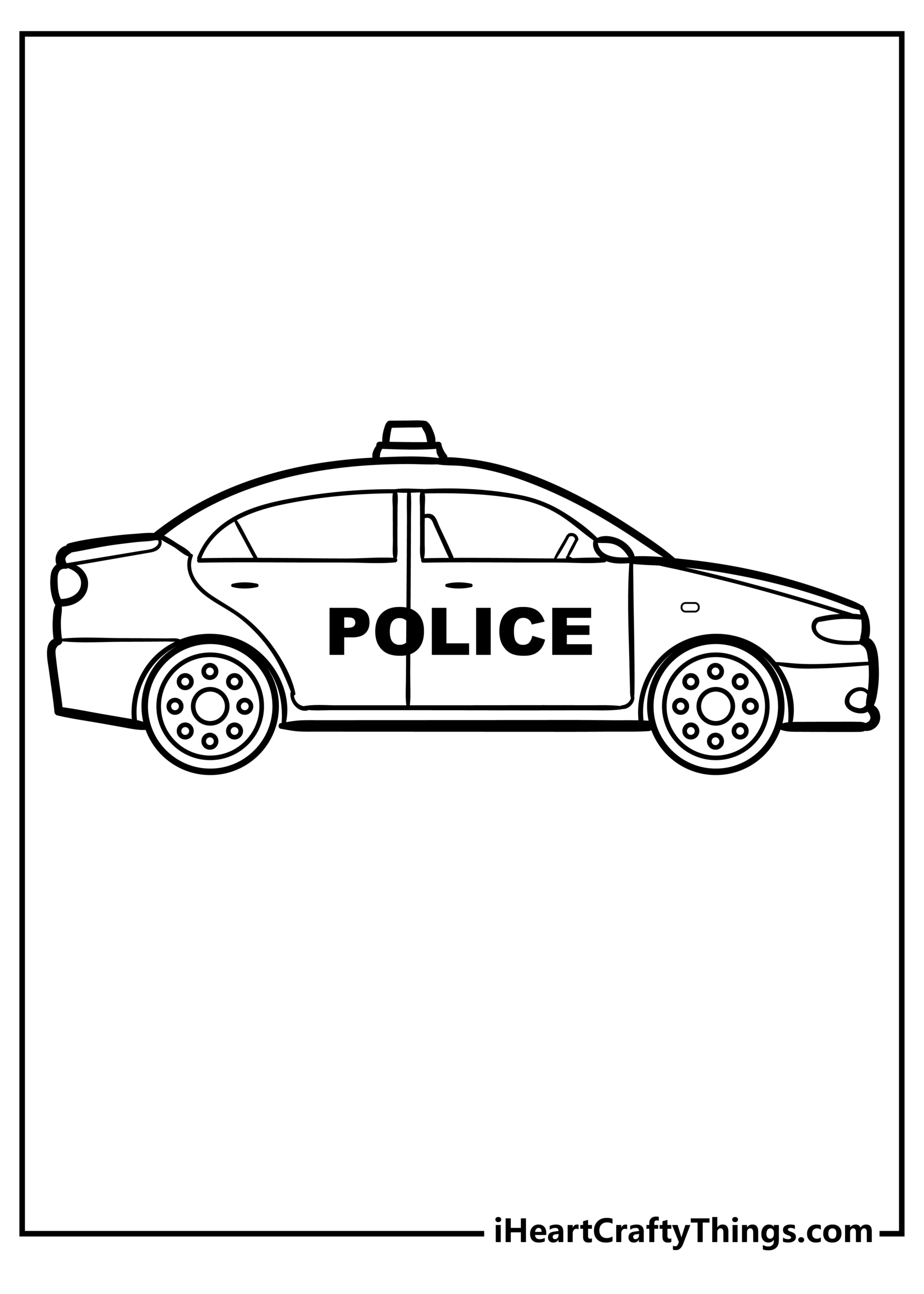 police car coloring page