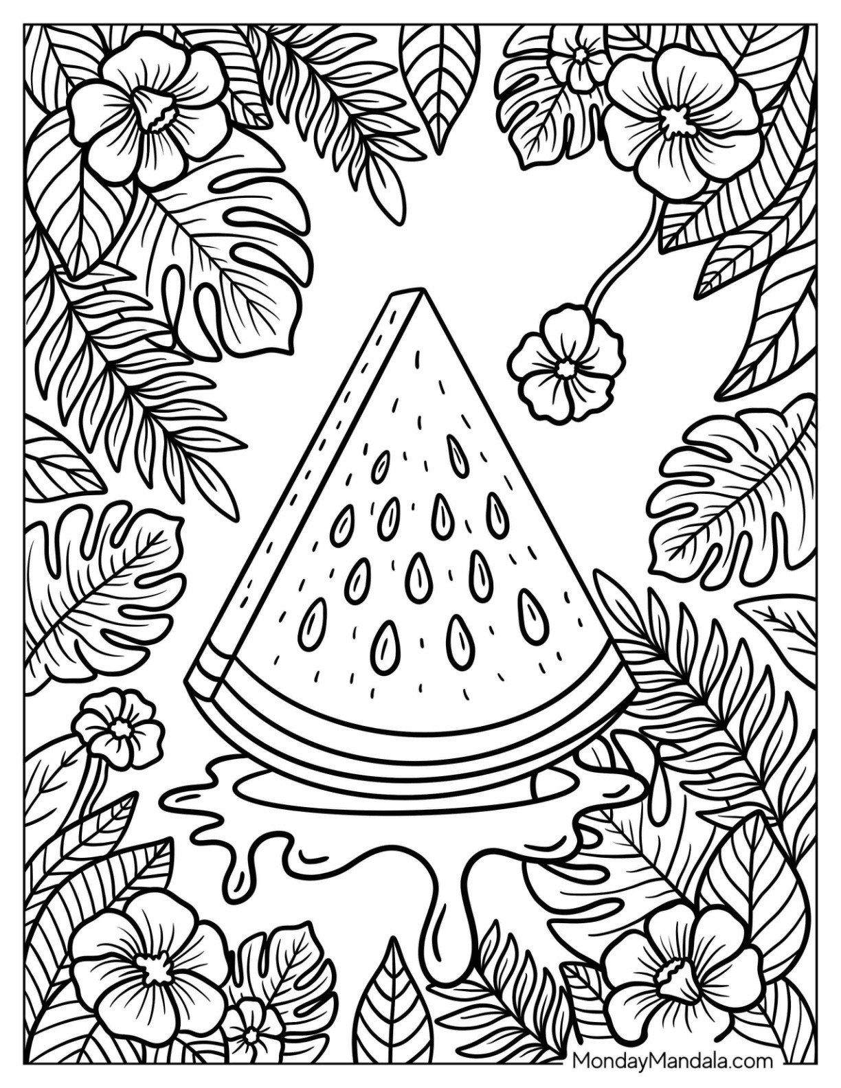 32 Watermelon Coloring Pages Free PDF Printables 