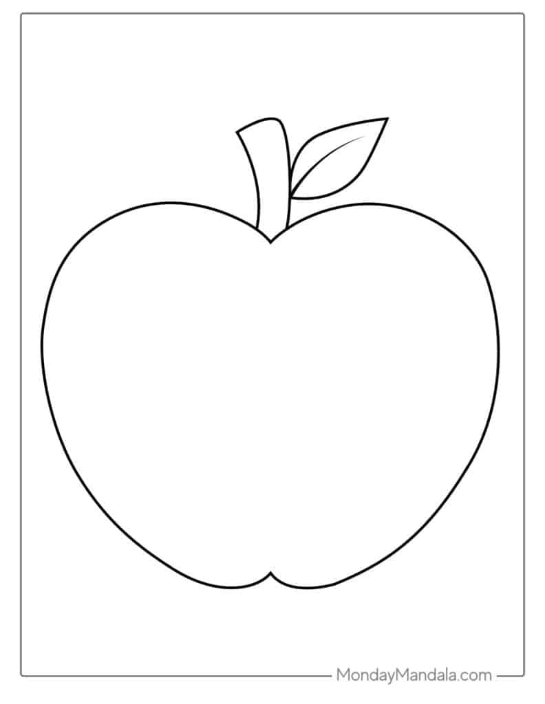 apple coloring page