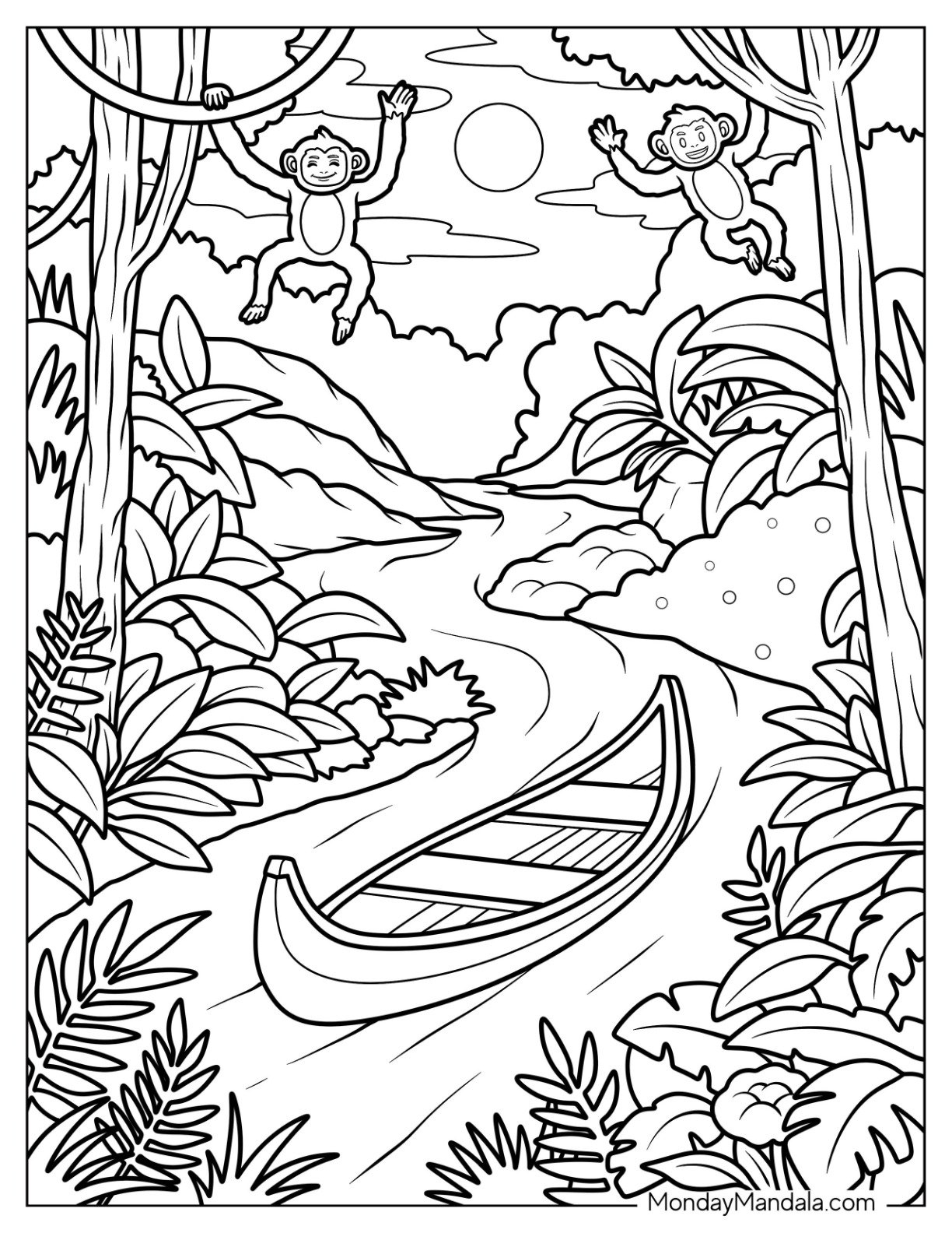 amazon rainforest animals coloring pages