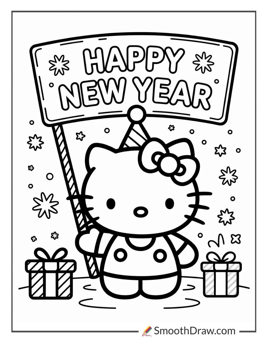 new year coloring pages for preschoolers