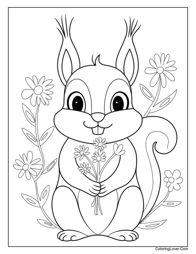 33 Squirrel Coloring Pages Free Printables For Kids 