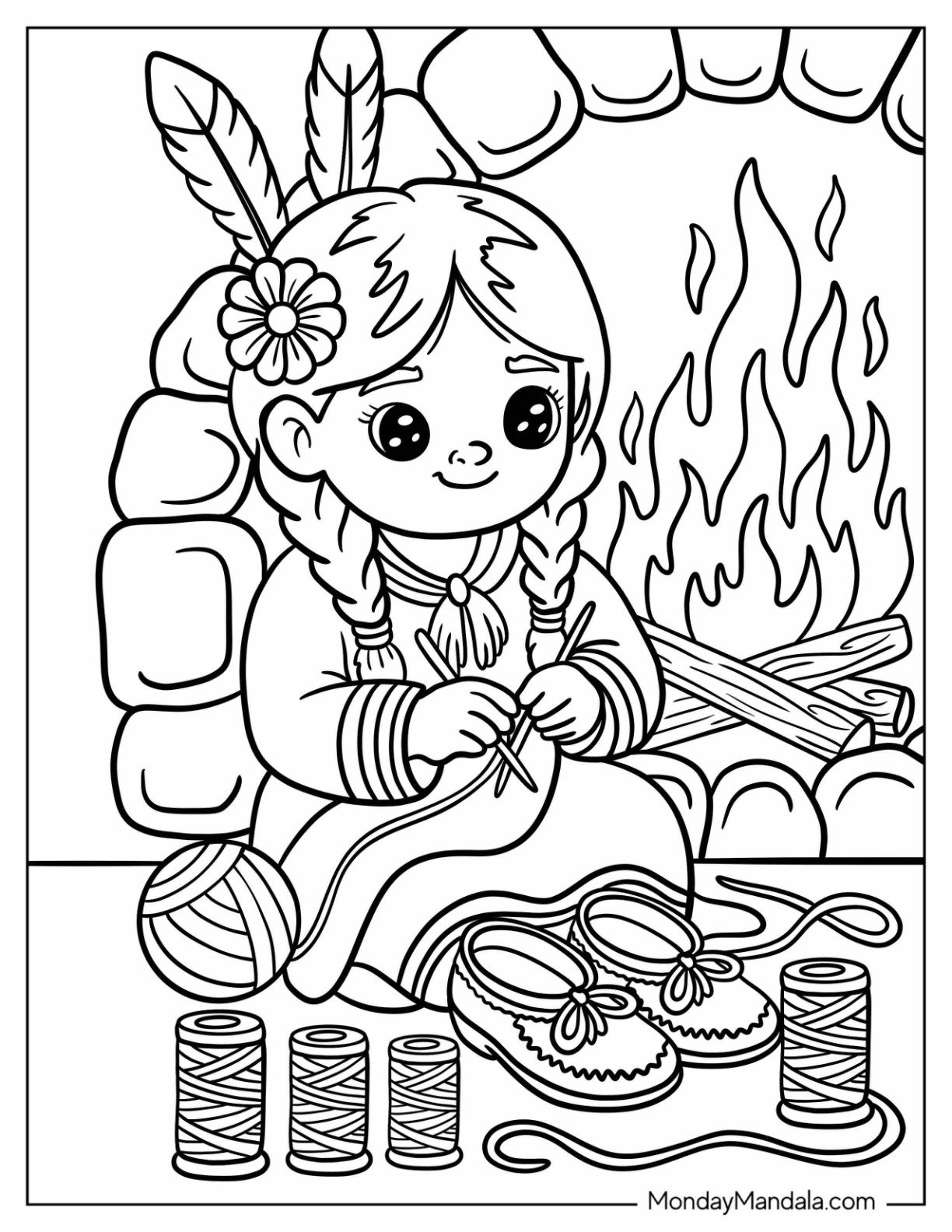 34 Native American Coloring Pages Free PDF Printables 
