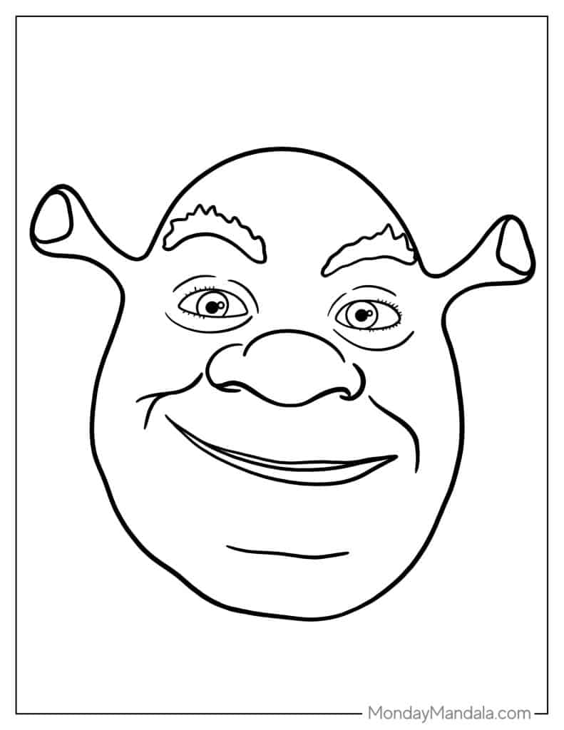 shrek coloring pages