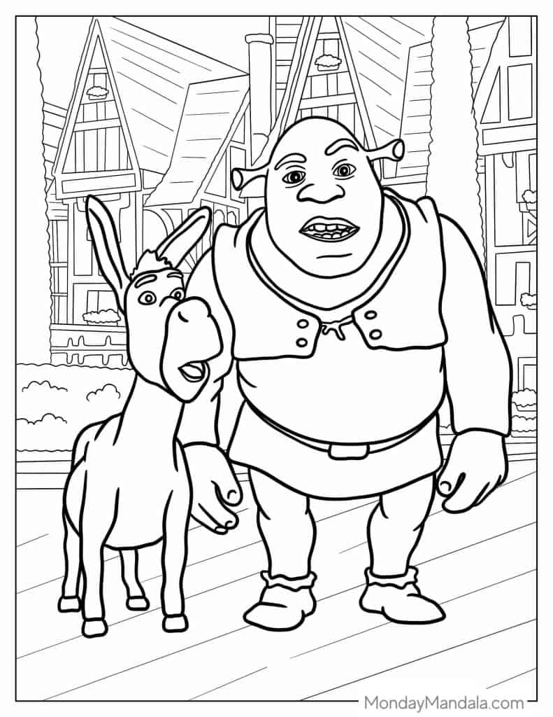 34 Shrek Coloring Pages Free PDF Printables 